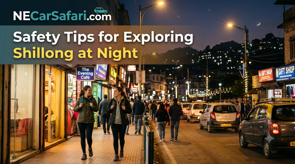 Shillong city lights at night