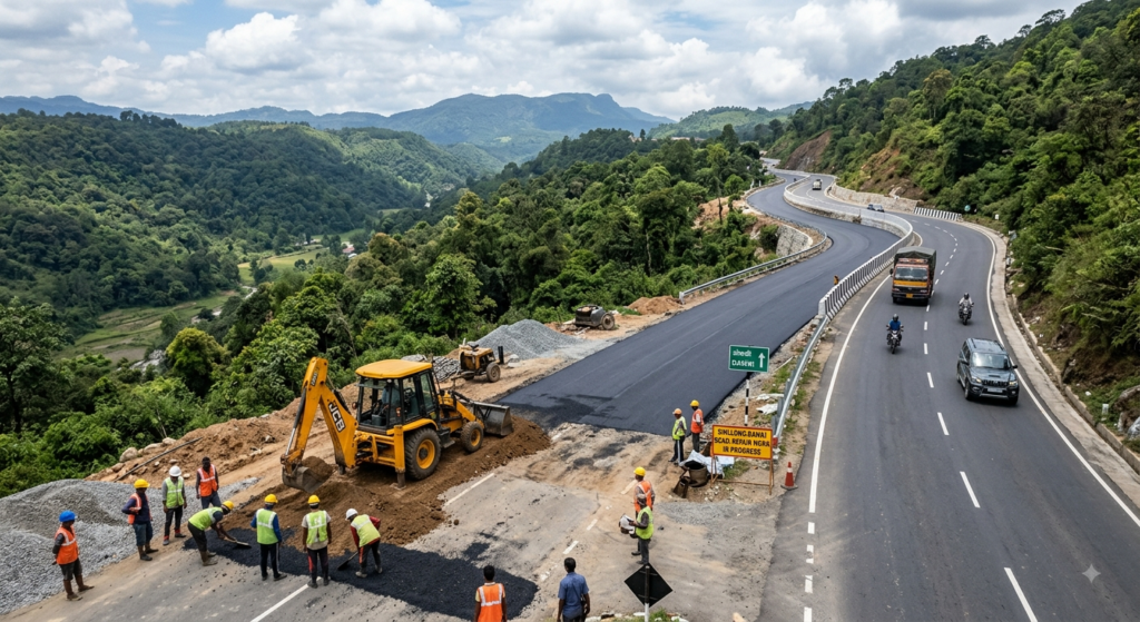 Ongoing Shillong–Dawki Road Repair Works